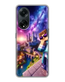 Чехол для OPPO A98 с картинкой «Стив и космос»