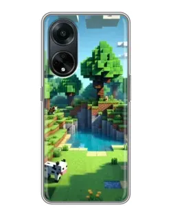 Чехол для OPPO A98 с картинкой «Minecraft летний день»