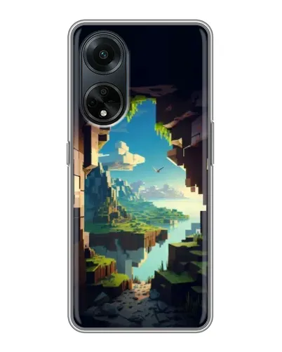 Чехол для OPPO A98 с картинкой «Вид из пещеры» Чехол для OPPO A98 с картинкой «Вид из пещеры»