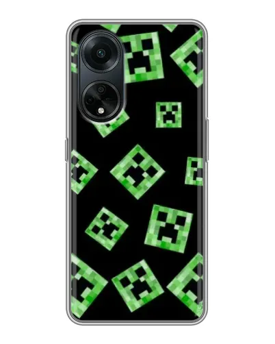 Чехол для OPPO A98 с картинкой «Паттерн с криперами» Чехол для OPPO A98 с картинкой «Паттерн с криперами»