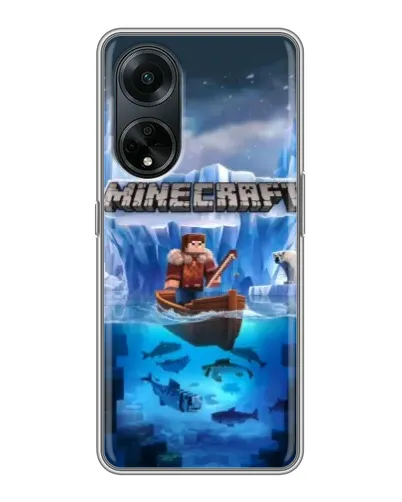 Чехол для OPPO A98 с картинкой «Minecraft ледяной мир» Чехол для OPPO A98 с картинкой «Minecraft ледяной мир»