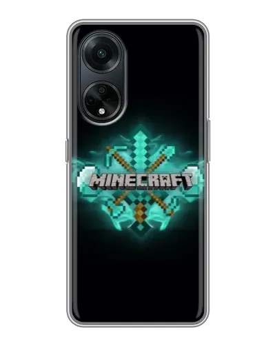 Чехол для OPPO A98 с картинкой «Minecraft Diamond лого» Чехол для OPPO A98 с картинкой «Minecraft Diamond лого»