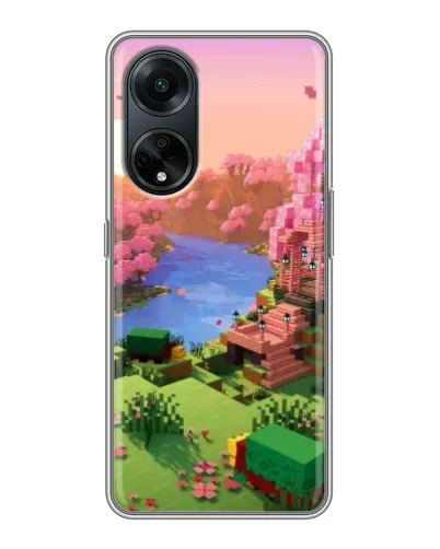 Чехол для OPPO A98 с картинкой «Розовое дерево Minecraft» Чехол для OPPO A98 с картинкой «Розовое дерево Minecraft»
