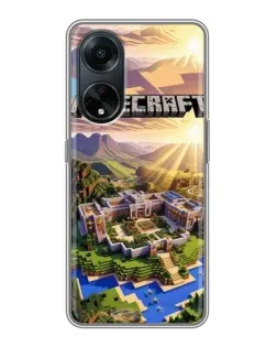 Чехол для OPPO A98 с картинкой «Minecraft панорама»