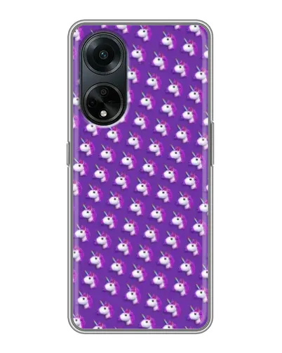Чехол для OPPO A98 с картинкой «Единороги на фиолетовом» Чехол для OPPO A98 с картинкой «Единороги на фиолетовом»
