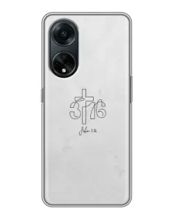 Чохол для OPPO A98 з картинкою «Івана 3:16 Хрест»