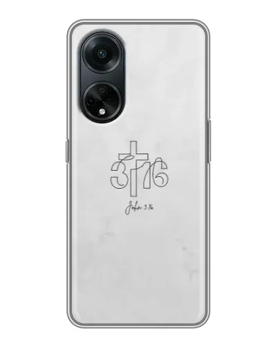 Чохол для OPPO A98 з картинкою «Івана 3:16 Хрест»