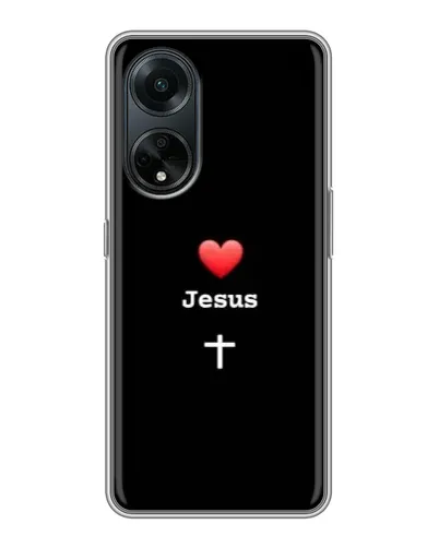 Чохол для OPPO A98 з картинкою «Серце - Jesus»