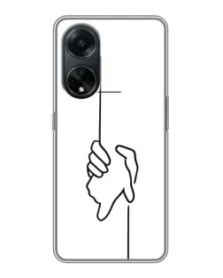 Чохол для OPPO A98 з картинкою «Рука тримає»