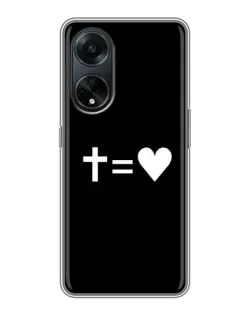Чохол для OPPO A98 з картинкою «Хрест та Серце»