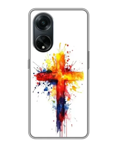 Чохол для OPPO A98 з картинкою «Акварельний хрест»