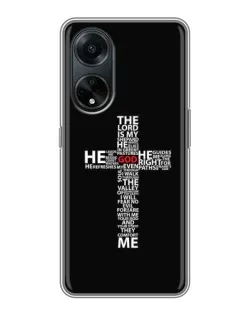 Чехол для OPPO A98 с картинкой «Текстовый крест»