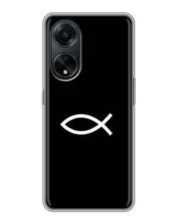 Чехол для OPPO A98 с картинкой «Символ рыбы Jesus»