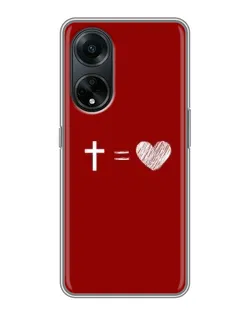 Чехол для OPPO A98 с картинкой «Уравнение любви»