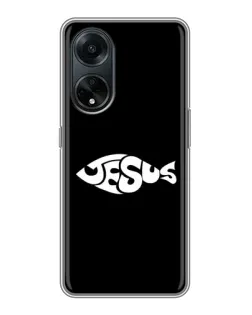 Чехол для OPPO A98 с картинкой «Рыба Jesus»