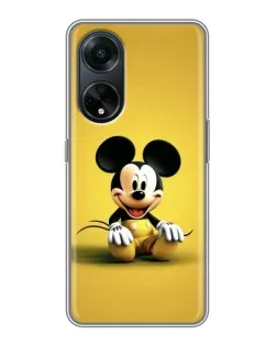 Чехол для OPPO A98 с картинкой «Микки на желтом»