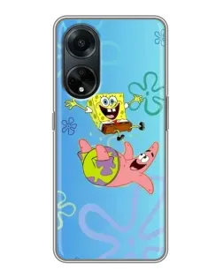 Чехол для OPPO A98 с картинкой «Спанч Боб и Патрик»