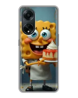 Чехол для OPPO A98 с картинкой «Повар Спанч Боб»