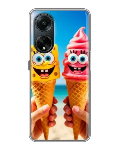 Чехол для OPPO A98 с картинкой «Спанч Боб мороженое» Чехол для OPPO A98 с картинкой «Спанч Боб мороженое»