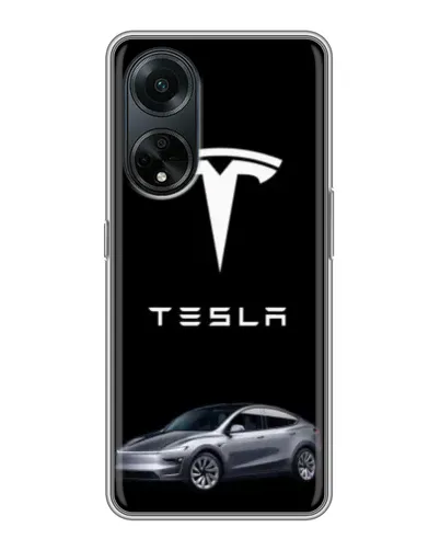 Чехол для OPPO A98 с картинкой «Tesla Model Y»