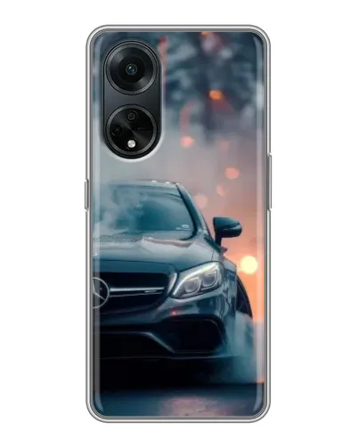 Чехол для OPPO A98 с картинкой «Mercedes — ночной город»