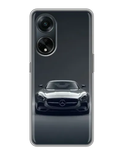 Чехол для OPPO A98 с картинкой «Mercedes на черном»