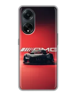 Чехол для OPPO A98 с картинкой «Mercedes AMG — красная линия»