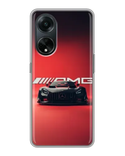 Чехол для OPPO A98 с картинкой «Mercedes AMG — красная линия»