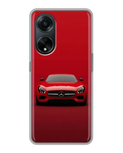 Чехол для OPPO A98 с картинкой «Красный Mercedes AMG»