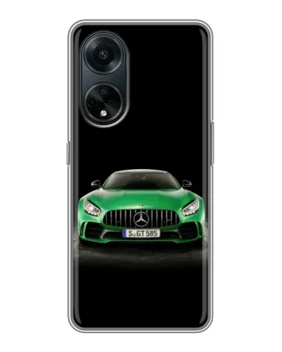 Чехол для OPPO A98 с картинкой «Mercedes — неоновый лого»