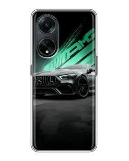 Чехол для OPPO A98 с картинкой «Темный Mercedes AMG»