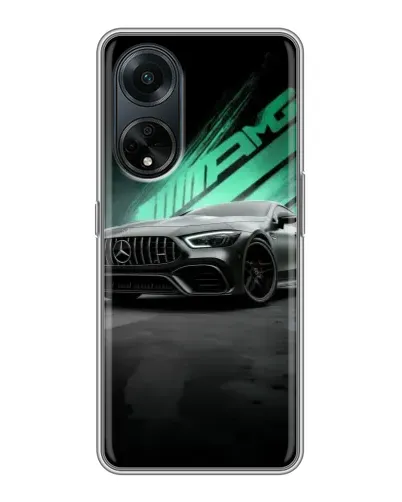 Чехол для OPPO A98 с картинкой «Темный Mercedes AMG»