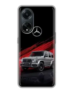 Чехол для OPPO A98 с картинкой «Mercedes G-Class красный»
