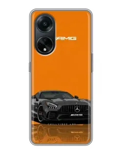 Чехол для OPPO A98 с картинкой «Оранжевый Mercedes AMG»