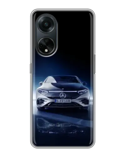 Чехол для OPPO A98 с картинкой «Ночной Mercedes EQ»