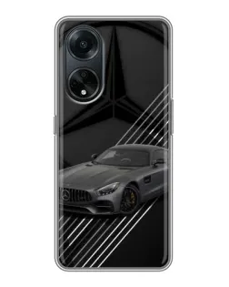 Чехол для OPPO A98 с картинкой «Mercedes AMG — графика»