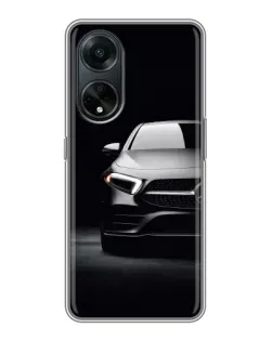 Чехол для OPPO A98 с картинкой «Свет фар Mercedes»