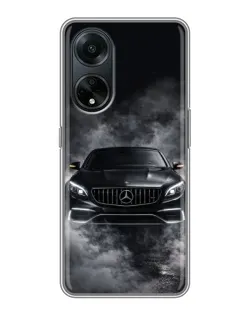 Чехол для OPPO A98 с картинкой «Mercedes в дыму»