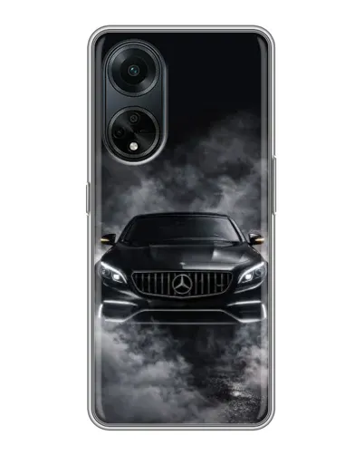 Чехол для OPPO A98 с картинкой «Mercedes в дыму»