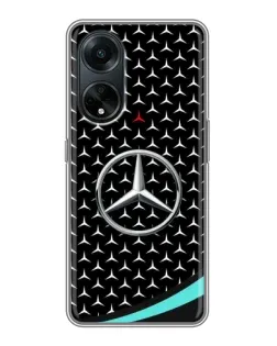 Чехол для OPPO A98 с картинкой «Mercedes — бирюзовый акцент»