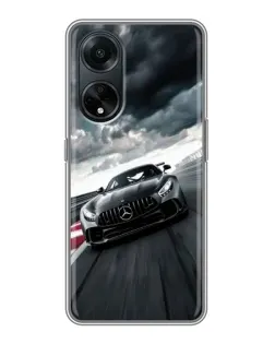 Чехол для OPPO A98 с картинкой «Гоночный Mercedes AMG»