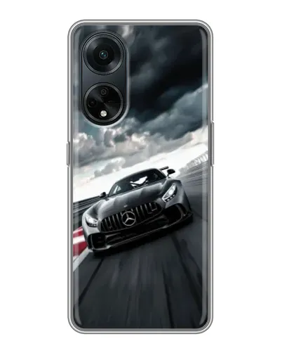 Чехол для OPPO A98 с картинкой «Гоночный Mercedes AMG»
