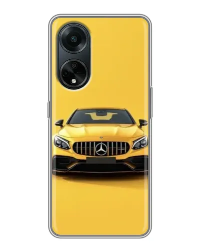 Чехол для OPPO A98 с картинкой «Желтый Mercedes GT»