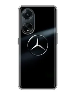 Чехол для OPPO A98 с картинкой «Mercedes на металле»