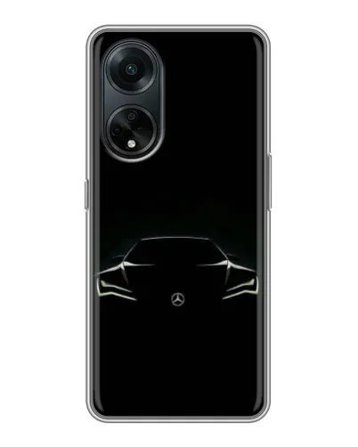 Чехол для OPPO A98 с картинкой «Mercedes — силуэт авто» Чехол для OPPO A98 с картинкой «Mercedes — силуэт авто»