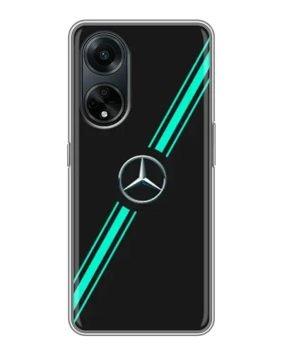 Чехол для OPPO A98 с картинкой «Спортивные линии Mercedes» Чехол для OPPO A98 с картинкой «Спортивные линии Mercedes»