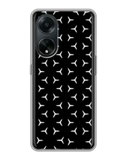 Чехол для OPPO A98 с картинкой «Mercedes паттерн звезд»