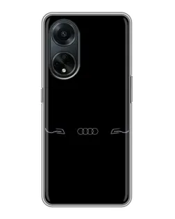 Чехол для OPPO A98 с картинкой «Audi — световой подпись» Чехол для OPPO A98 с картинкой «Audi — световой подпись»