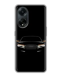 Чехол для OPPO A98 с картинкой «Audi — ночной контур»