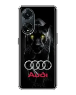 Чехол для OPPO A98 с картинкой «Пантера и Audi»